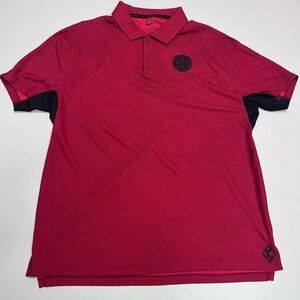 Nike Men's Red Polo Shirt Tiger Woods